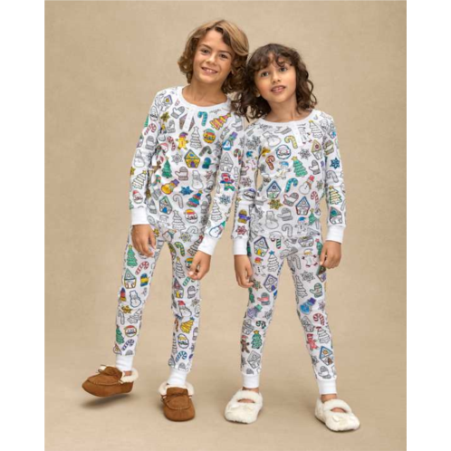 Gymboree Kids Holiday DIY Coloring Snug Fit Cotton Henley Pajamas - Gymmies - multi Gymboree Kids Holiday DIY Coloring Snug Fit Cotton Henley Pajamas - Gymmies - multi