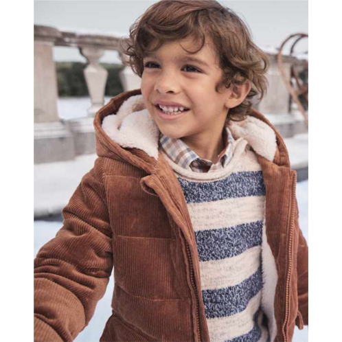 Gymboree Boys Quilted Sherpa Lined Corduroy Puffer Jacket - First Frost - brown Gymboree Boys Quilted Sherpa Lined Corduroy Puffer Jacket - First Frost - brown