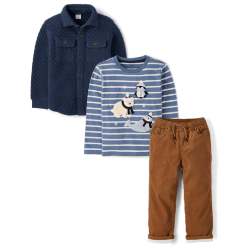 Gymboree Boys Embroidered Polar Animals 3-Piece Outfit Set - First Frost - multi Gymboree Boys Embroidered Polar Animals 3-Piece Outfit Set - First Frost - multi