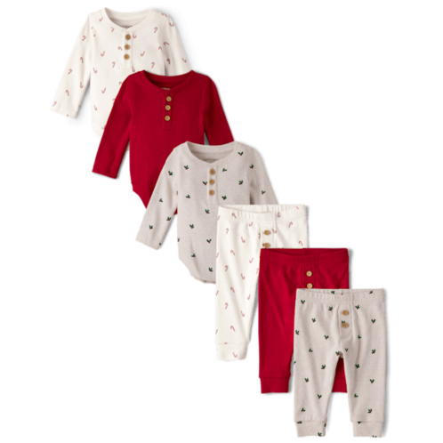 Baby Holiday Henley Bodysuit 6-Piece Outfit Set - Homegrown by Gymboree - multi Baby Holiday Henley Bodysuit 6-Piece Outfit Set - Homegrown by Gymboree - multi