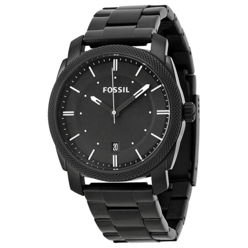 Fossil Machine Black Dial Black-plated Mens Watch Fossil Machine Black Dial Black-plated Mens Watch