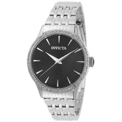 Invicta Angel Quartz Crystal Black Dial Ladies Watch Invicta Angel Quartz Crystal Black Dial Ladies Watch
