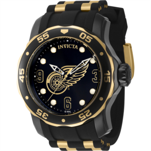 Invicta NHL Detroit Red Wings Quartz Black Dial Mens Watch Invicta NHL Detroit Red Wings Quartz Black Dial Mens Watch