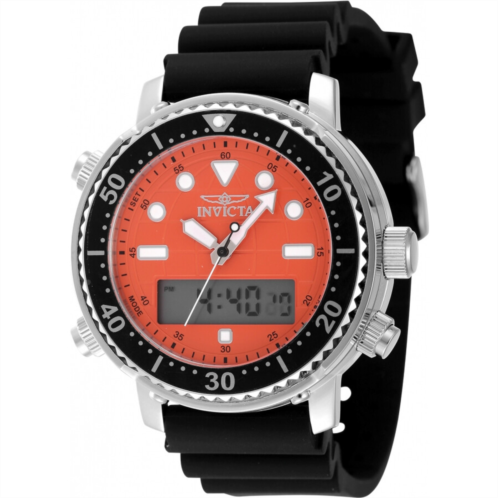 Invicta Pro Diver Alarm Chronograph Quartz Analog-Digital Orange Dial Mens Watch Invicta Pro Diver Alarm Chronograph Quartz Analog-Digital Orange Dial Mens Watch
