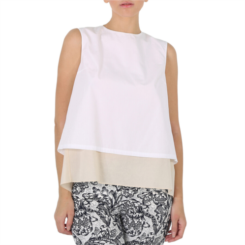 Marni Ladies Layered Sleeveless Cotton Top Brand Size 44 (US Size 10) Marni Ladies Layered Sleeveless Cotton Top Brand Size 44 (US Size 10)