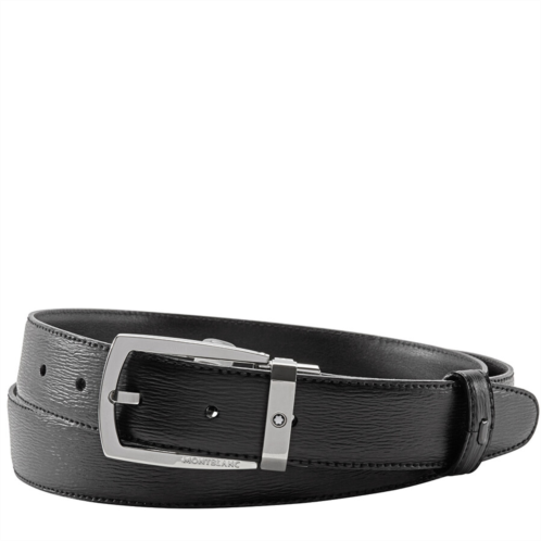 Montblanc Black Leather Belt- Black Brand Size 47 Montblanc Black Leather Belt- Black Brand Size 47