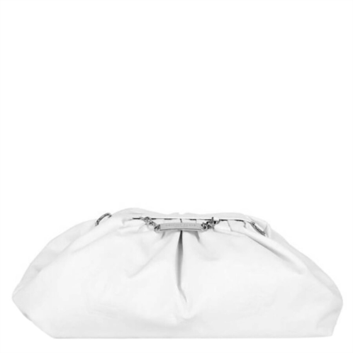 Philipp Plein Embossed Monogram Leather Pillow Bag In White Philipp Plein Embossed Monogram Leather Pillow Bag In White