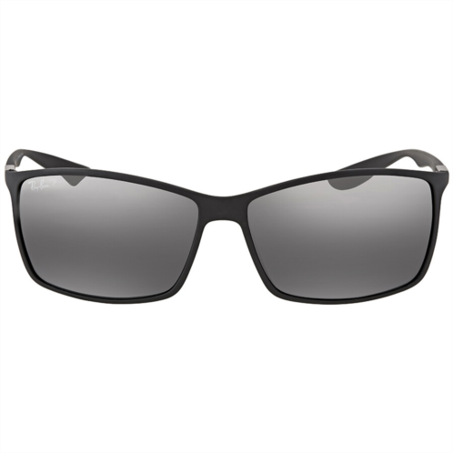Ray-Ban Liteforce Polarized Silver Mirror Square Mens Sunglasses Ray-Ban Liteforce Polarized Silver Mirror Square Mens Sunglasses