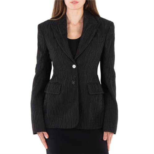 Stella McCartney Tree Bark Jacquard Single-Breasted Blazer Brand Size 40 (US Size 6) Stella McCartney Tree Bark Jacquard Single-Breasted Blazer Brand Size 40 (US Size 6)