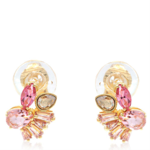 Swarovski Gema Clip Earrings Gold Shiny Pink Swarovski Gema Clip Earrings Gold Shiny Pink