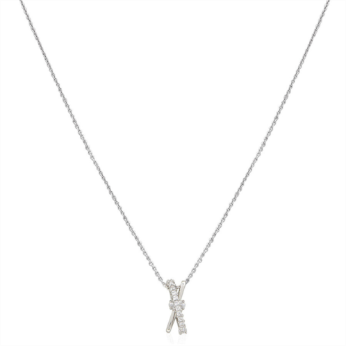 Swarovski Hyperbola Pendant 2 Band Rhodium Shiny White Swarovski Hyperbola Pendant 2 Band Rhodium Shiny White