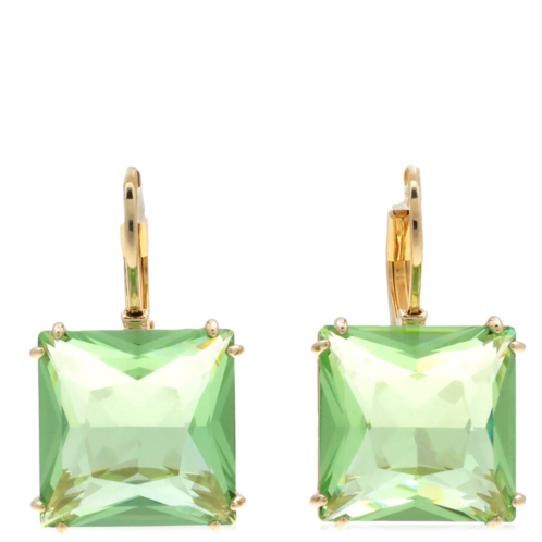 Swarovski Millenia Green Gold-Tone Plated Square Cut Drop Earrings Swarovski Millenia Green Gold-Tone Plated Square Cut Drop Earrings