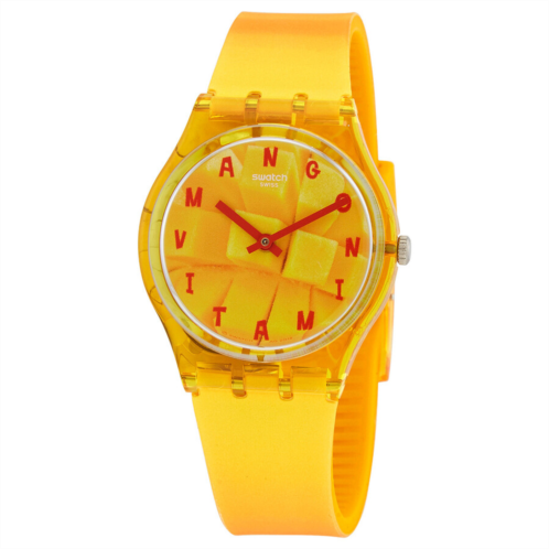 Swatch Coeur De Mangue Quartz Orange Mango Dial Unisex Watch Swatch Coeur De Mangue Quartz Orange Mango Dial Unisex Watch