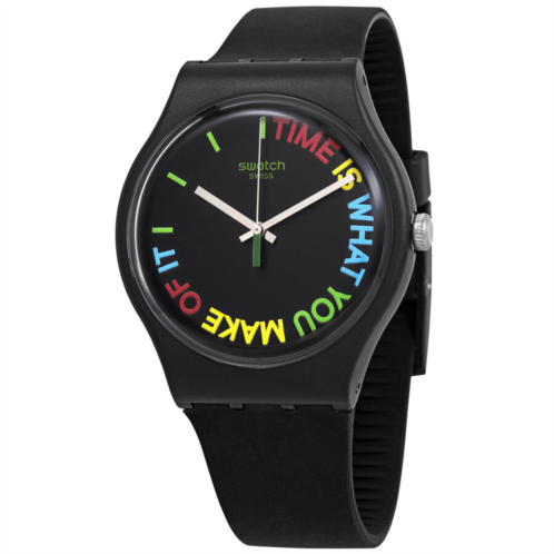 Swatch FREETID Quartz Black Dial Unisex Watch Swatch FREETID Quartz Black Dial Unisex Watch