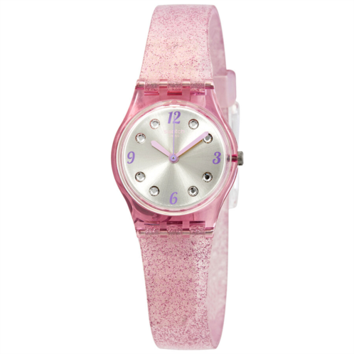 Rose Glistar Grey Dial Pink Glitter Silicone Leadies Watch Rose Glistar Grey Dial Pink Glitter Silicone Leadies Watch