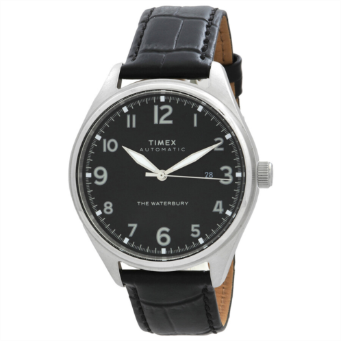 Timex Waterbury Traditional Automatic Black Dial Mens Watch TW2T69600 Timex Waterbury Traditional Automatic Black Dial Mens Watch TW2T69600