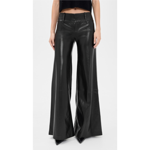 Alice olivia Olivia Vegan Leather Wide Leg Flare Pants Alice olivia Olivia Vegan Leather Wide Leg Flare Pants