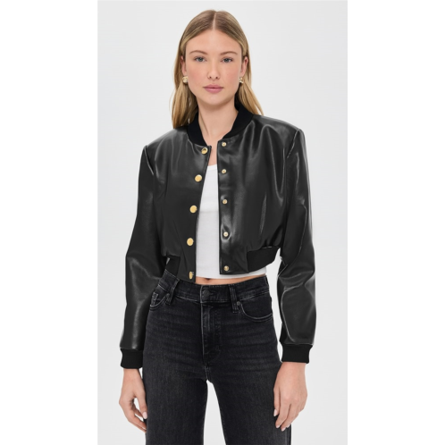 Alice olivia Barton Vegan Leather Bomber Alice olivia Barton Vegan Leather Bomber