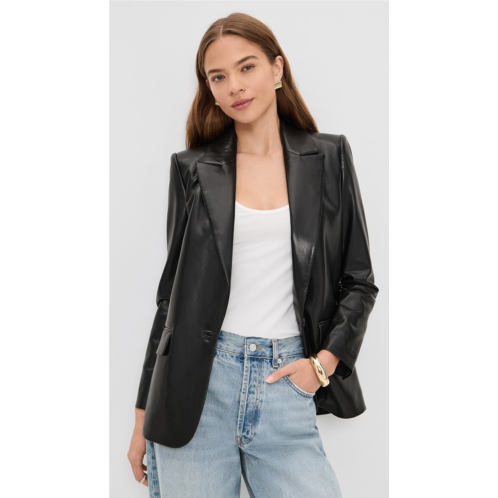 Alice olivia Denny Vegan Leather Notch Collar Blazer Alice olivia Denny Vegan Leather Notch Collar Blazer