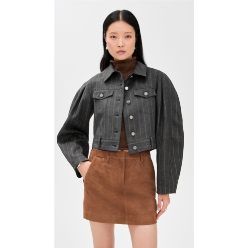 GANNI Brushed Wool Stripe Jacket GANNI Brushed Wool Stripe Jacket