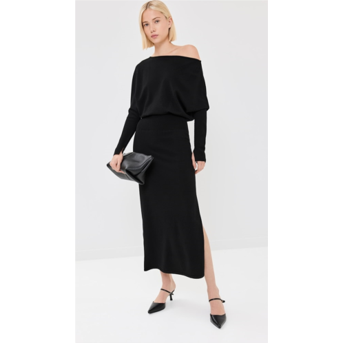 SIMKHAI Janese Off Shoulder Midi Dress SIMKHAI Janese Off Shoulder Midi Dress