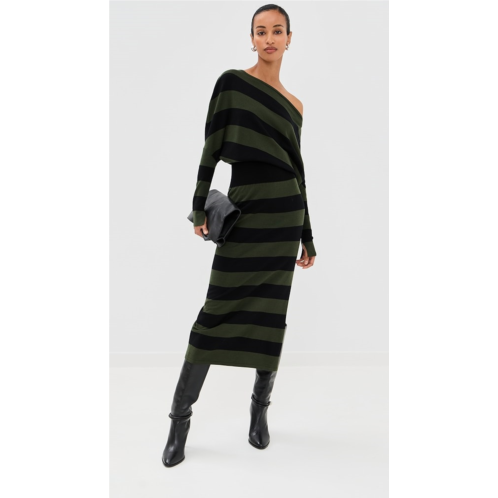 SIMKHAI Janese Off Shoulder Midi Dress SIMKHAI Janese Off Shoulder Midi Dress