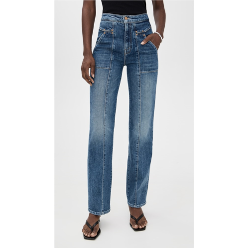 MOTHER The Riveter Rambler Zip Sneak Jeans MOTHER The Riveter Rambler Zip Sneak Jeans