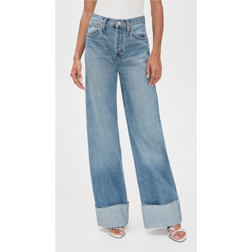 RE/DONE High Rise Wide Leg Cuff Jeans RE/DONE High Rise Wide Leg Cuff Jeans