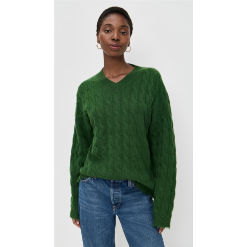 RE/DONE Cable V Neck Cashmere Pullover RE/DONE Cable V Neck Cashmere Pullover