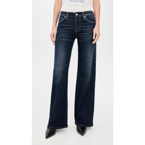 RE/DONE Studded Mid Rise Wide Leg Jeans RE/DONE Studded Mid Rise Wide Leg Jeans