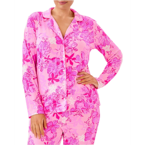 Womens Lilly Pulitzer PJ Knit Long Sleeve Button-Up Top Womens Lilly Pulitzer PJ Knit Long Sleeve Button-Up Top
