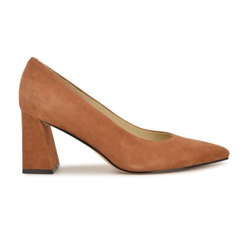 NINEWEST Monda Leather Block Heel Pumps NINEWEST Monda Leather Block Heel Pumps