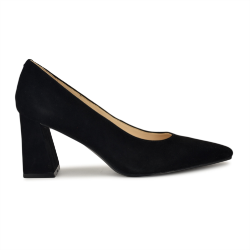 NINEWEST Monda Leather Block Heel Pumps NINEWEST Monda Leather Block Heel Pumps