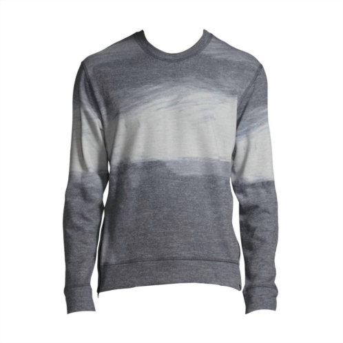 J BRAND mens print messer fleece sweatshirt in gray ombre J BRAND mens print messer fleece sweatshirt in gray ombre