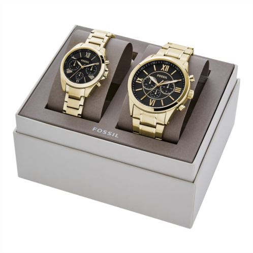 Fossil unisex modern courier chronograph gold-tone stainless steel watch Fossil unisex modern courier chronograph gold-tone stainless steel watch