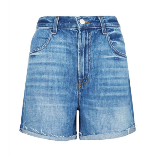 J BRAND womens joan high rise short in blue J BRAND womens joan high rise short in blue
