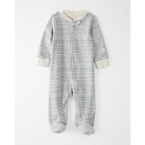 Carters Baby Organic Cotton Sleep & Play Pajamas in Stripes - Little Planet Carters Baby Organic Cotton Sleep & Play Pajamas in Stripes - Little Planet