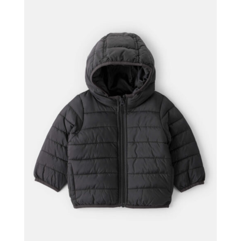 Baby Hooded Puffer Jacket - Black - Carters Baby Hooded Puffer Jacket - Black - Carters