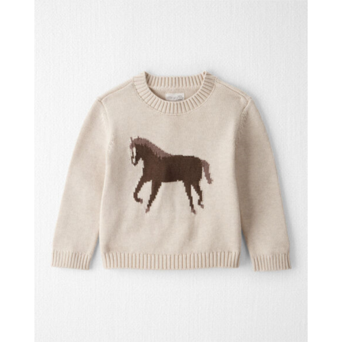 Carters Toddler Organic Cotton Horse Sweater Knit - Little Planet Carters Toddler Organic Cotton Horse Sweater Knit - Little Planet