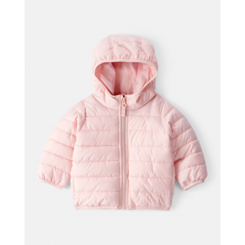 Baby Hooded Puffer Jacket - Pink - Carters Baby Hooded Puffer Jacket - Pink - Carters