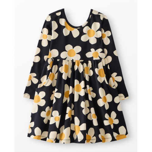 Hannaandersson Long Sleeve Skater Dress with Pockets Hannaandersson Long Sleeve Skater Dress with Pockets