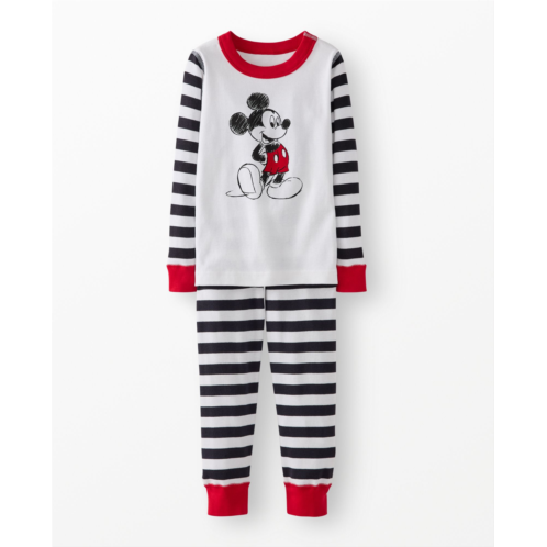 Hannaandersson Kids Disney Mickey Mouse Long John Pajama Set Hannaandersson Kids Disney Mickey Mouse Long John Pajama Set
