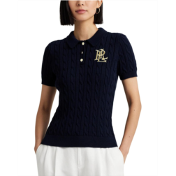 Polo RALPH LAUREN Cable-Knit Cotton Polo Sweater