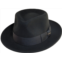 Scala Mens Wool Fedora Hat Black