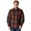 Carhartt Mens Loose Fit Heavyweight Flannel Long-Sleeve Plaid Shirt Beige / Black