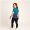 BCG Womens Ombre V-neck Training T-shirt Lapis/Acai