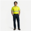 Red Kap Mens Hi-Visibility Ripstop Type R Class 3 Short Sleeve Work Shirt Gray/Yellow