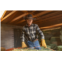 Carhartt Mens Loose Fit Heavyweight Flannel Long-Sleeve Plaid Shirt Dkgrnbg