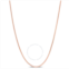Amour 1.2mm Snake Chain Necklace In Rose Plated Sterling Silver, 20 In