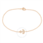 Elegant Confetti Womens 18K Rose Gold Plated CZ Simulated Diamond Anchor Pendant Bracelet